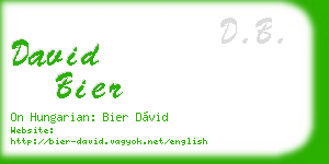 david bier business card
